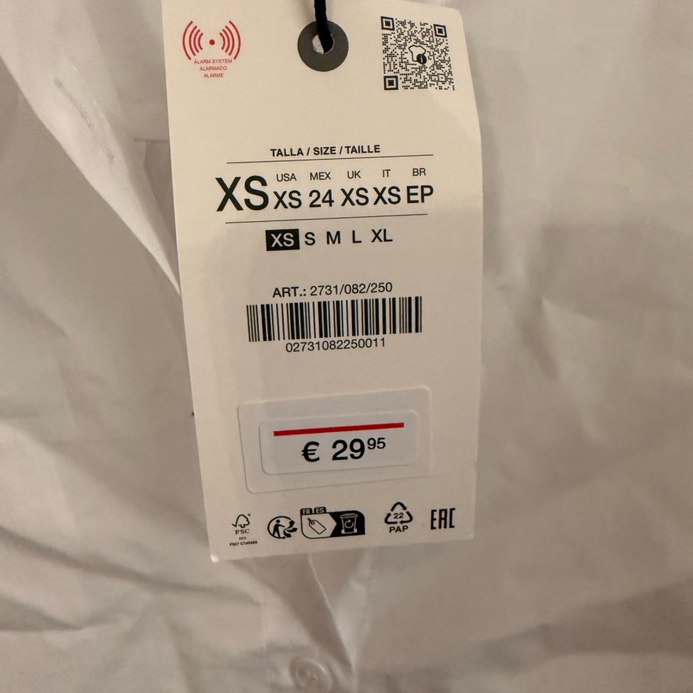 Zara White Button Down Shirt